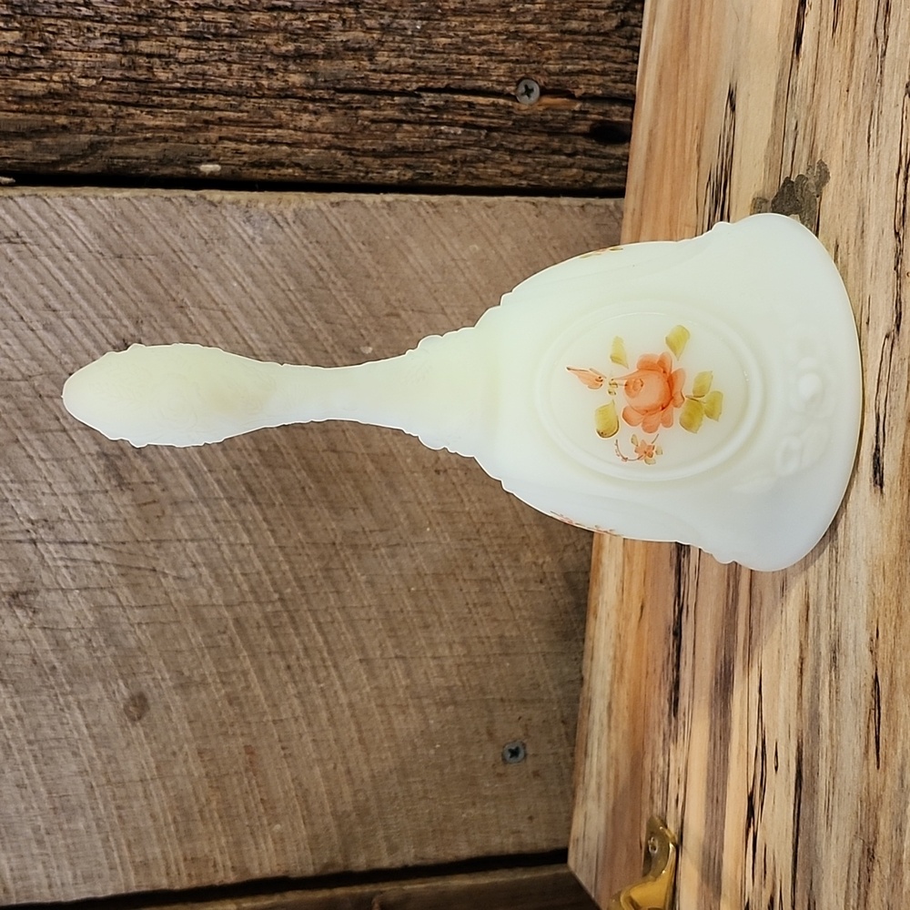 Rare Fenton custard bell signed by artist